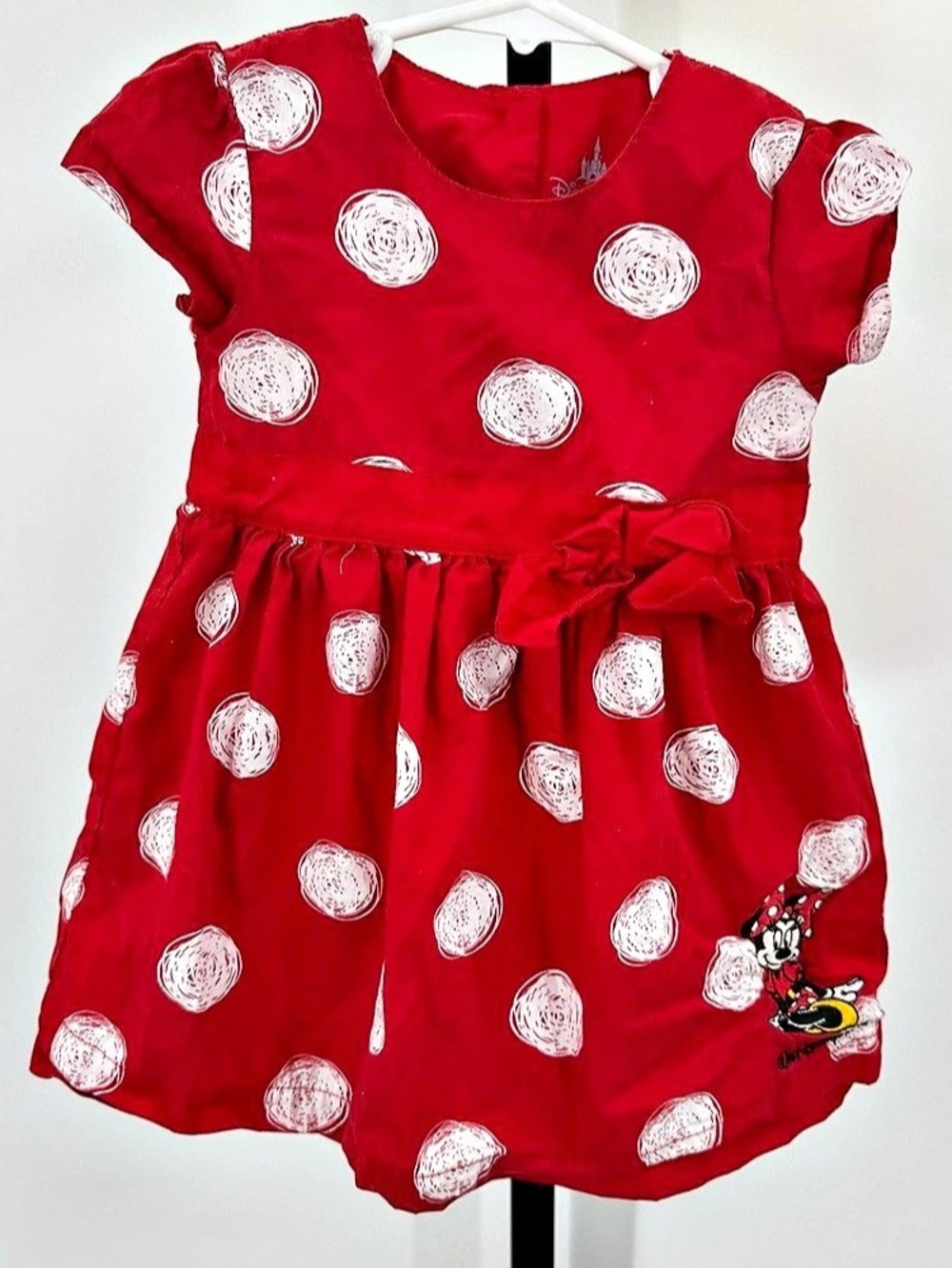 Disney Parks Minnie Mouse Red Polka Dot Embroidered Dress 24M